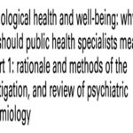Psychological Health and Well-Being: Why and How Should Public Health Specialists Measure It?
